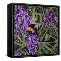 Buzz - Bumble Bee on Lavender-Kirstie Adamson-Framed Stretched Canvas