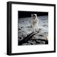 Buzz on The Moon-null-Framed Giclee Print