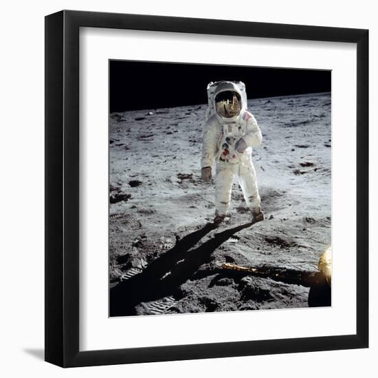 Buzz on The Moon-null-Framed Giclee Print