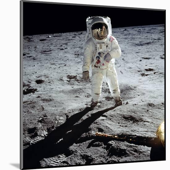 Buzz on The Moon-null-Mounted Giclee Print