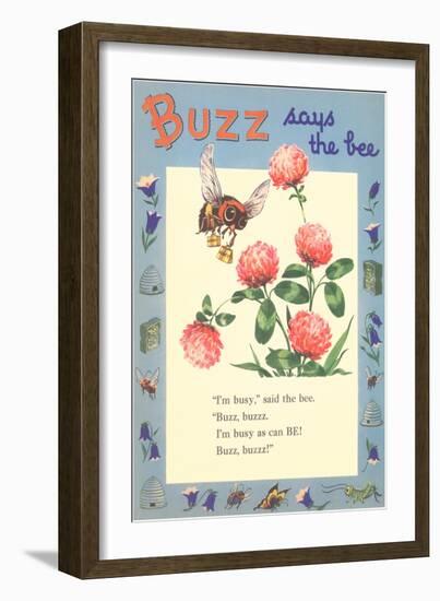 Buzz Says Bee-null-Framed Art Print