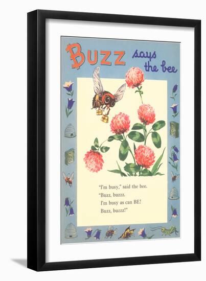 Buzz Says Bee-null-Framed Art Print