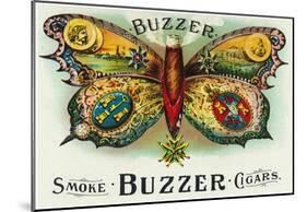 Buzzer Brand Cigar Inner Box Label-null-Mounted Poster