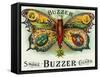 Buzzer Brand Cigar Inner Box Label-Lantern Press-Framed Stretched Canvas