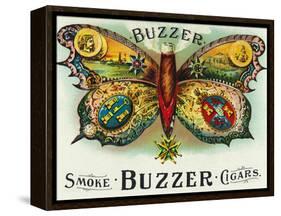 Buzzer Brand Cigar Inner Box Label-Lantern Press-Framed Stretched Canvas