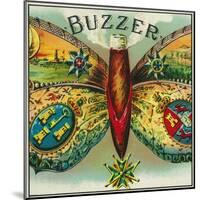 Buzzer Brand Cigar Outer Box Label-Lantern Press-Mounted Art Print