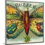 Buzzer Brand Cigar Outer Box Label-Lantern Press-Mounted Art Print