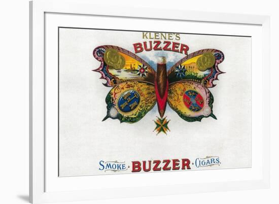 Buzzer Cigar Box Label-Lantern Press-Framed Art Print