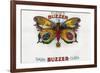 Buzzer Cigar Box Label-Lantern Press-Framed Art Print