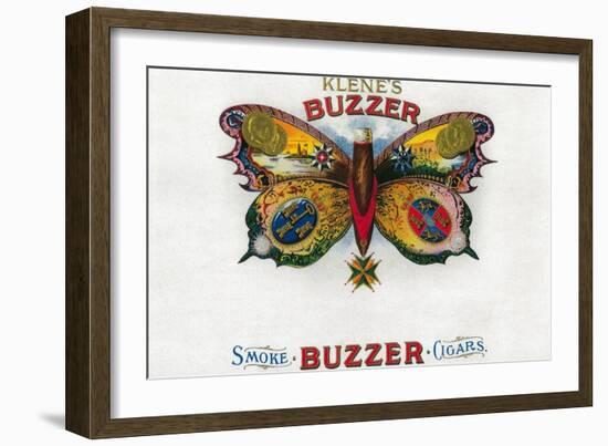 Buzzer Cigar Box Label-Lantern Press-Framed Art Print