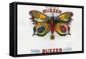 Buzzer Cigar Box Label-Lantern Press-Framed Stretched Canvas