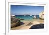 Bvi, Virgin Gorda, the Baths NP, Coastal Beach and Sail Boats-Trish Drury-Framed Photographic Print