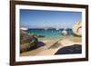 Bvi, Virgin Gorda, the Baths NP, Coastal Beach and Sail Boats-Trish Drury-Framed Photographic Print