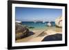 Bvi, Virgin Gorda, the Baths NP, Coastal Beach and Sail Boats-Trish Drury-Framed Photographic Print