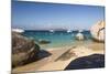 Bvi, Virgin Gorda, the Baths NP, Coastal Beach and Sail Boats-Trish Drury-Mounted Photographic Print