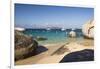 Bvi, Virgin Gorda, the Baths NP, Coastal Beach and Sail Boats-Trish Drury-Framed Photographic Print