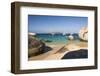 Bvi, Virgin Gorda, the Baths NP, Coastal Beach and Sail Boats-Trish Drury-Framed Premium Photographic Print