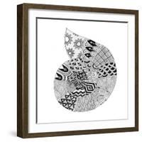 BW Decorated Nautilus-Pam Varacek-Framed Art Print