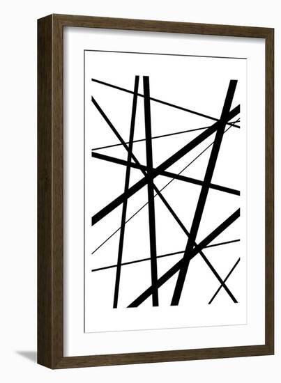 BW Geo Lines 1-Urban Epiphany-Framed Art Print