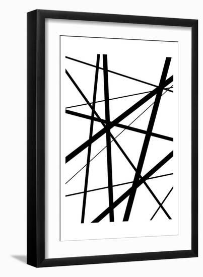 BW Geo Lines 1-Urban Epiphany-Framed Art Print