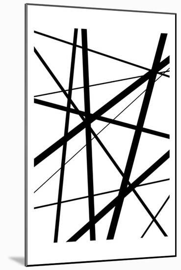 BW Geo Lines 1-Urban Epiphany-Mounted Art Print