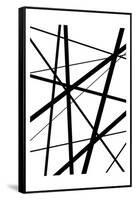 BW Geo Lines 1-Urban Epiphany-Framed Stretched Canvas