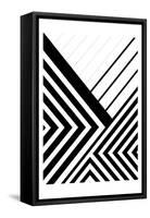 BW Geo Lines 3-Urban Epiphany-Framed Stretched Canvas