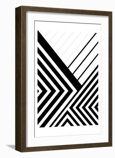 BW Geo Lines 3-Urban Epiphany-Framed Art Print