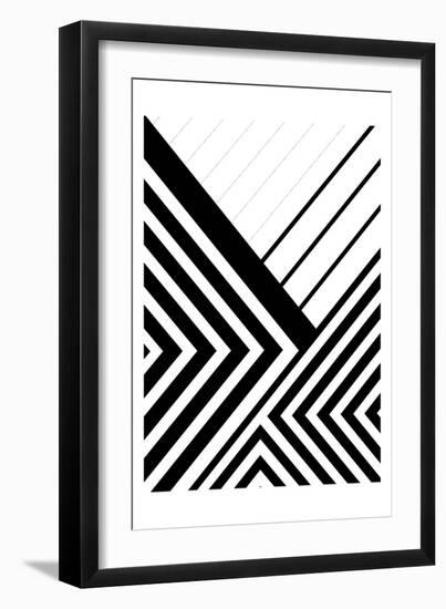 BW Geo Lines 3-Urban Epiphany-Framed Art Print