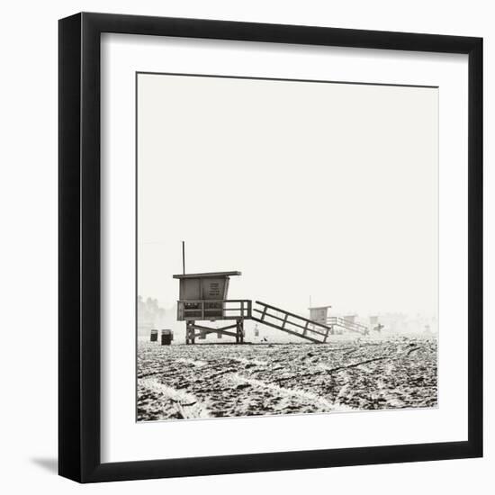 BW Lifeguard-Myan Soffia-Framed Art Print