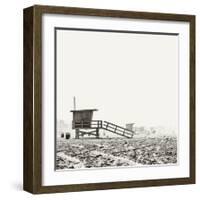 BW Lifeguard-Myan Soffia-Framed Art Print