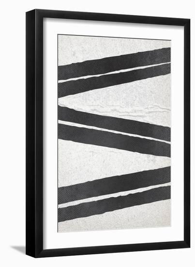 BW Minimalist Zig Zag 1-Lula Bijoux-Framed Art Print