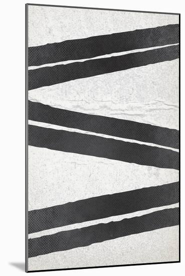 BW Minimalist Zig Zag 1-Lula Bijoux-Mounted Art Print