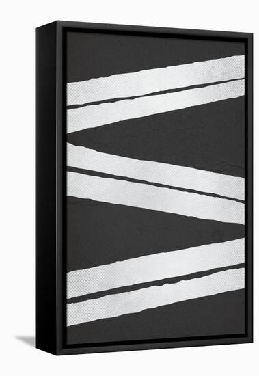 BW Minimalist Zig Zag 2-Lula Bijoux-Framed Stretched Canvas