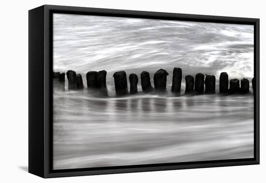 BW Seascape 005-Tom Quartermaine-Framed Stretched Canvas