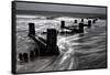 BW Seascape 006-Tom Quartermaine-Framed Stretched Canvas