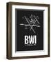 BWI Baltimore Airport Black-NaxArt-Framed Art Print