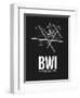 BWI Baltimore Airport Black-NaxArt-Framed Art Print