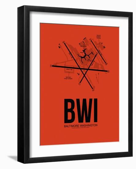 BWI Baltimore Airport Orange-NaxArt-Framed Art Print