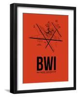 BWI Baltimore Airport Orange-NaxArt-Framed Art Print