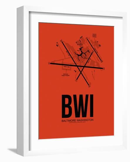 BWI Baltimore Airport Orange-NaxArt-Framed Art Print