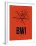 BWI Baltimore Airport Orange-NaxArt-Framed Art Print