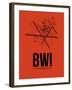 BWI Baltimore Airport Orange-NaxArt-Framed Art Print