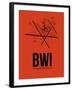 BWI Baltimore Airport Orange-NaxArt-Framed Art Print