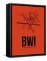 BWI Baltimore Airport Orange-NaxArt-Framed Stretched Canvas