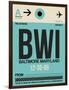 BWI Baltimore Luggage Tag 1-NaxArt-Framed Art Print