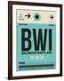 BWI Baltimore Luggage Tag 1-NaxArt-Framed Art Print