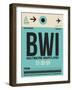 BWI Baltimore Luggage Tag 1-NaxArt-Framed Art Print