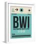 BWI Baltimore Luggage Tag 1-NaxArt-Framed Art Print