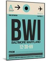 BWI Baltimore Luggage Tag 1-NaxArt-Mounted Art Print